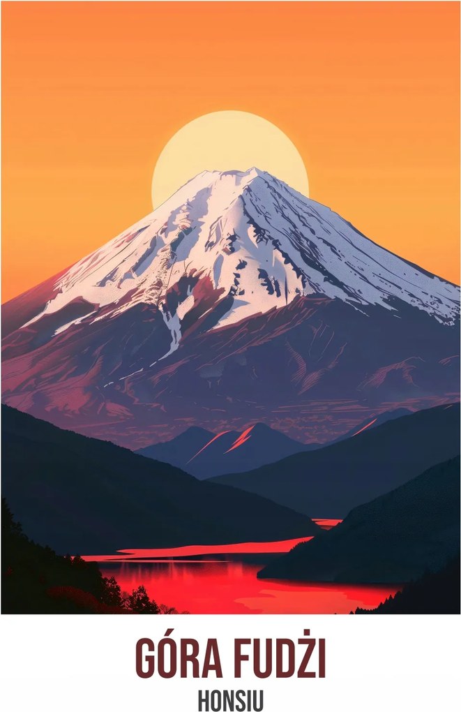 Poszter 67,5x100cm Fudzsi-hegy, Honsú