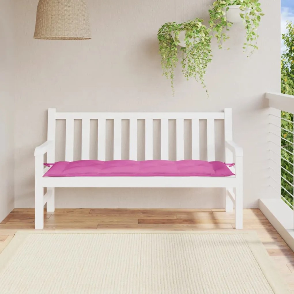 rózsaszín oxford szövet kerti padpárna 150 x 50 x 7 cm