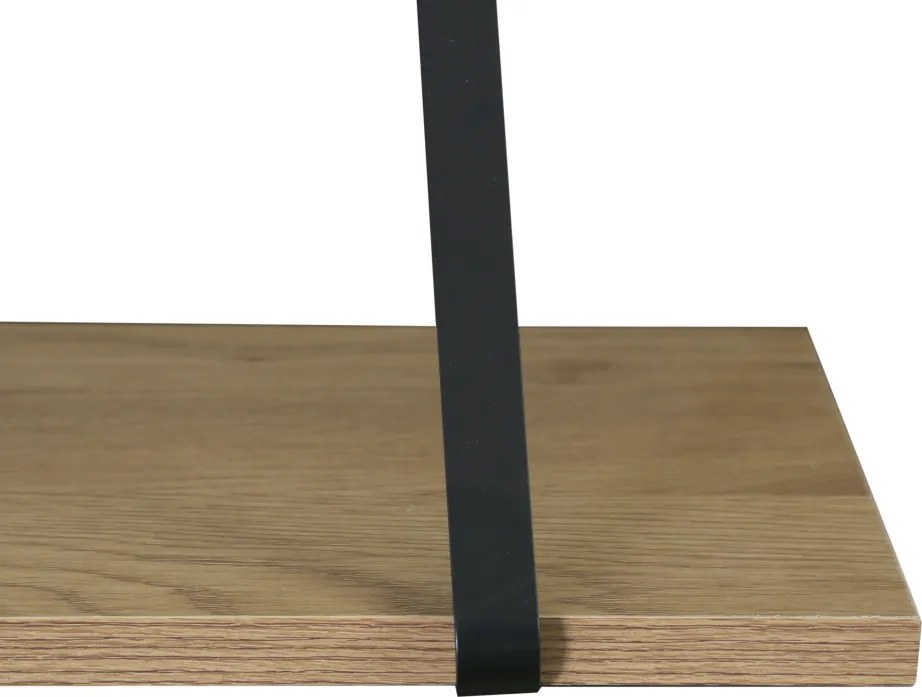 Fali polc, tölgy/fekete, SAGIRA