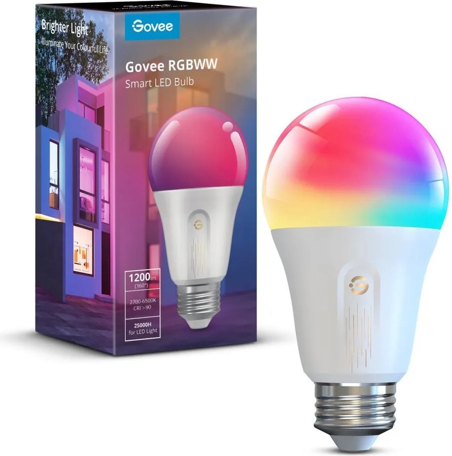 Govee - LED RGBWW Fényerőszabályozható izzó Smart E27/12W/230V 2700-6500K Wi-Fi