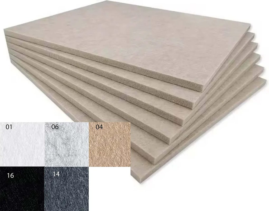 Bilnora extra sűrű akusztikai filc falpanel 100x50x2,5cm, öntapadós hátsó résszel - 04 beige , 100x50x2,5cm