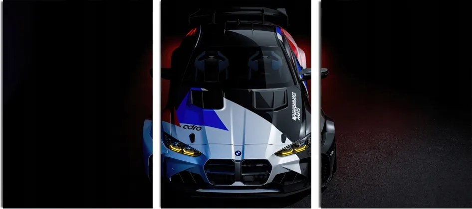 Falikép Bmw 3 5 7 M sorozat Power autó triptichon 40x90 cm