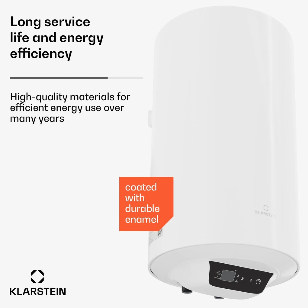 ENDURAHEAT SMART 80, meleg víz tároló, 80 liter, 75°C. 1500 W, 3 méretben fehér