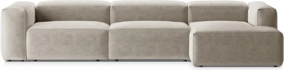 Bézs sarokkanapé (jobb oldali-heverő résszel) Bergamo – Cosmopolitan Design