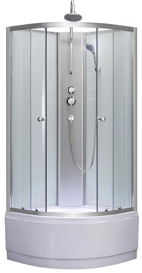 Karolino 90 white mélytálcás zuhanykabin
