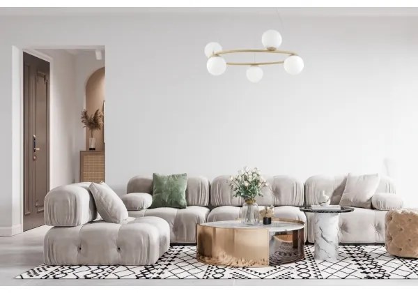 Csillár zsinóron GAMA 5xG9/12W/230V arany