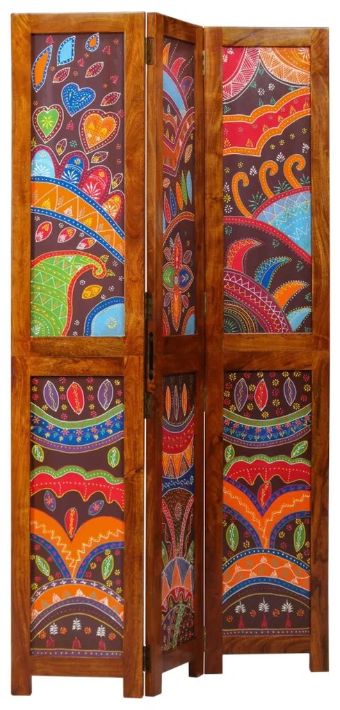 Szobaelválasztó 3 Panelem Mézbarna 35x1.5x160 cm Szilárd Fa Akácból