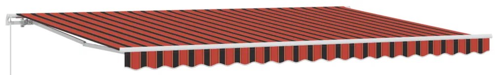 Kézi behúzható napellenző narancs és barna 500x300 cm