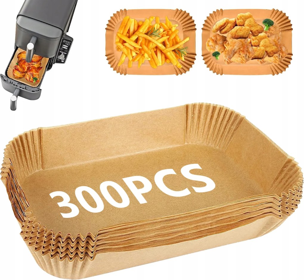 Airfryer Levegős Olajsütő Sütőpapír Szett 300 Db 22CM