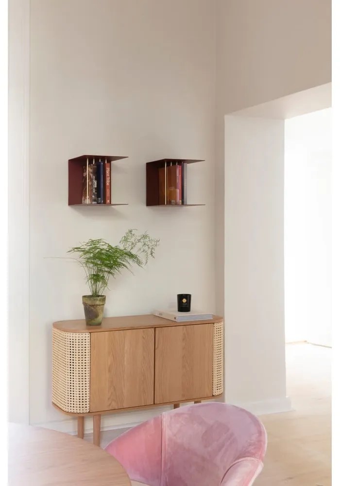 Piros fém fali polc Teaser – UMAGE