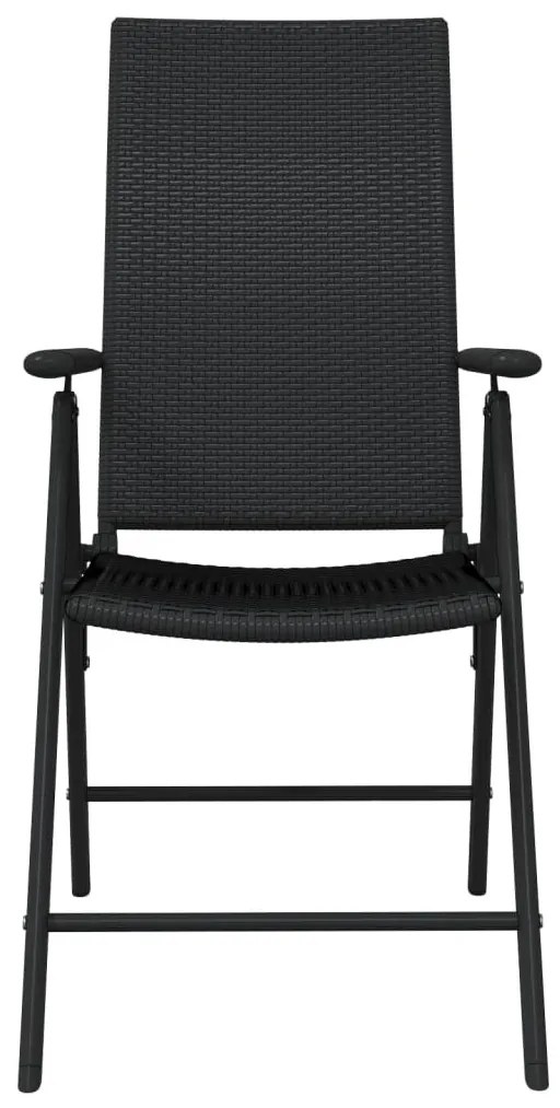 3 részes fekete kerti étkezőgarnitúra