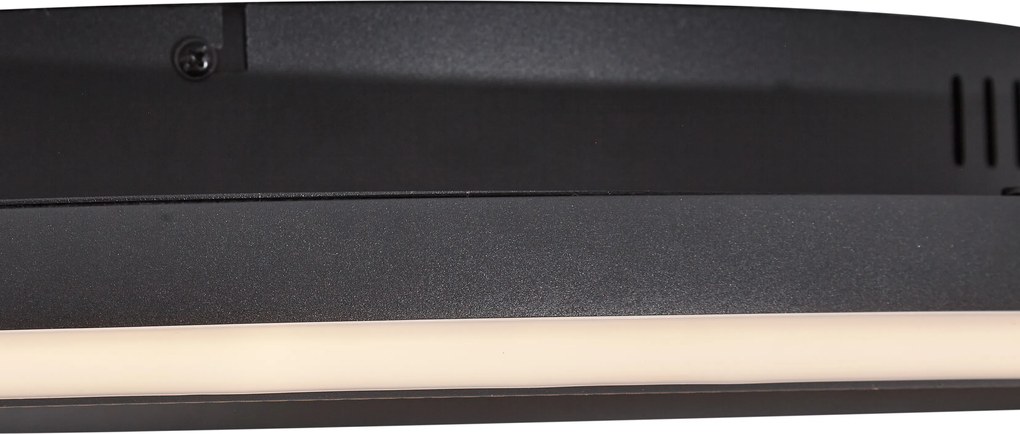 Design mennyezeti lámpa fekete-fehér LED-del, 3 lépésben dimmelhető - Xavi