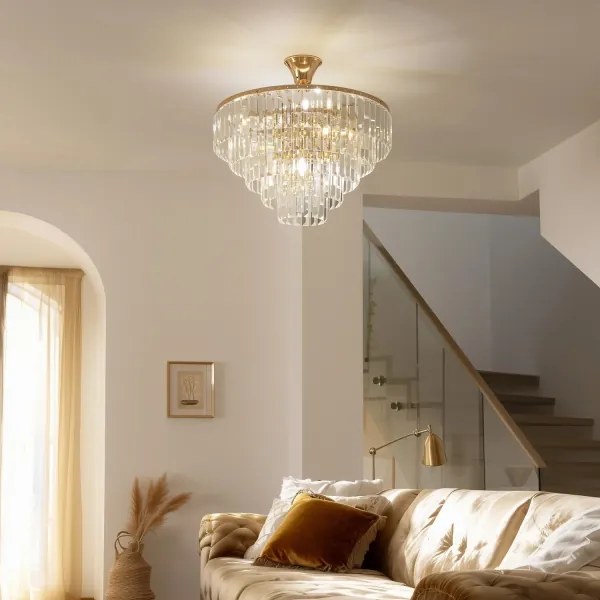 Brilagi - Felületre szerelhető csillár CRYSTAL 5xE14/40W/230V arany