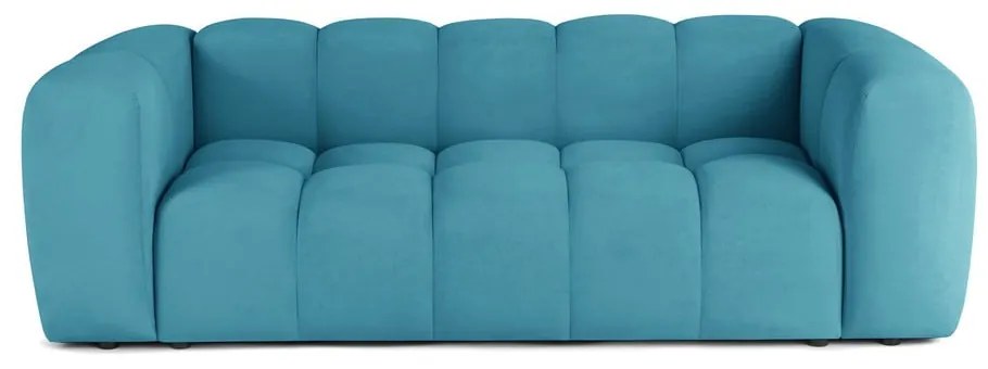 Türkiz bársony kanapé 225 cm Cube – Bonami Selection