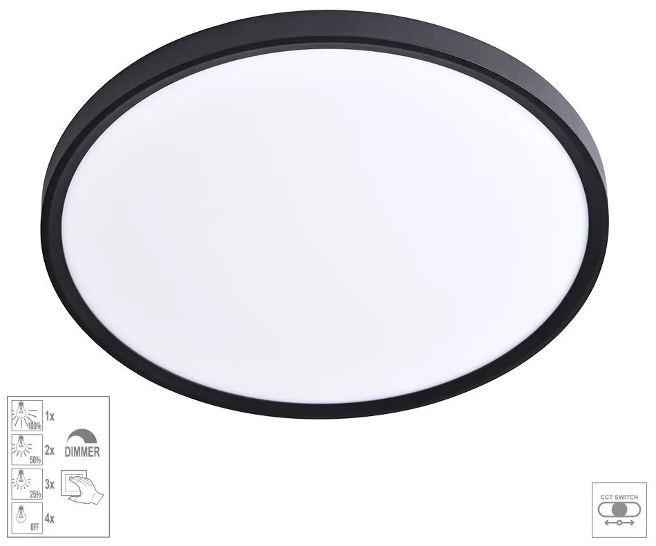 PREZENT 70328 TRIMO II. Ufo Lámpa Fehér, Fekete LED IP20