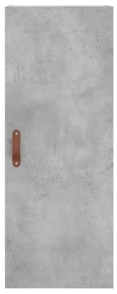 betonszürke szerelt fa magasszekrény 34,5x34x180 cm