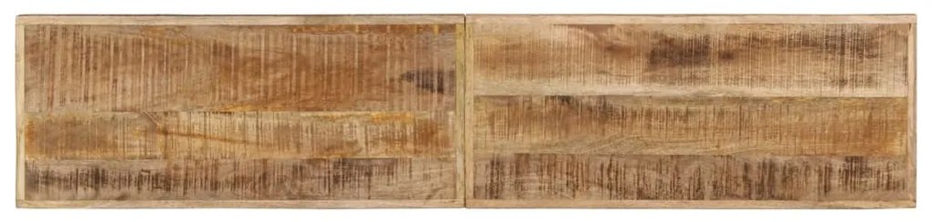 tömör nyers mangófa és acél pad 160 cm