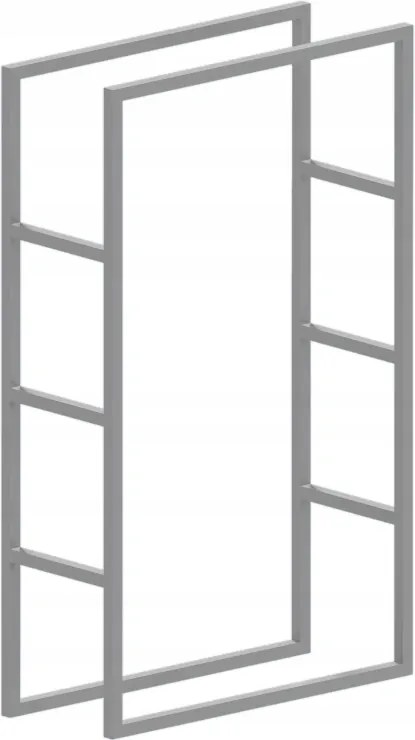 Rozsdamentes fa kandalló loft kosár állvány