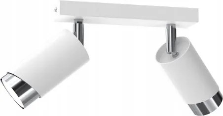 Ewilight Mennyezeti lámpa állítható léc szemcső 2xGU10 fehér/króm