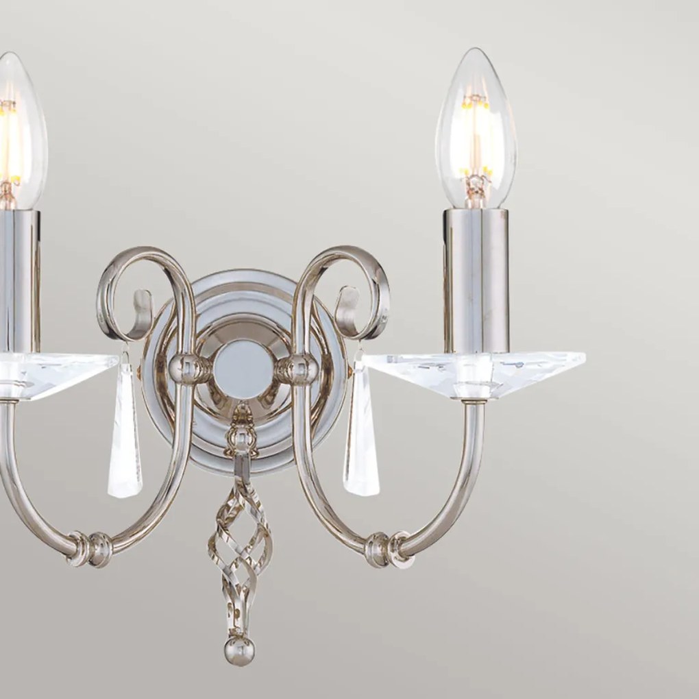 Elstead Lighting AEGEAN AG2-POL-NICKEL Fali lámpa 2x60W/E14