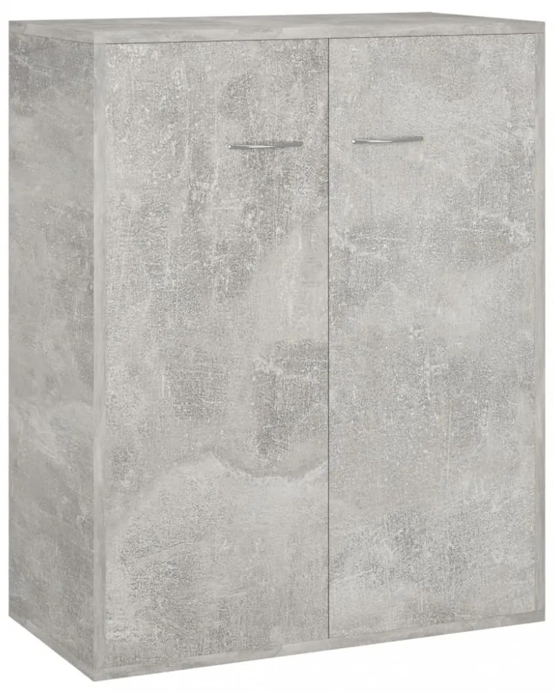 betonszürke szerelt fa tálalószekrény 60 x 30 x 75 cm