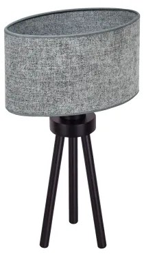 Duolla - Asztali lámpa OVAL 1xE27/15W/230V átm. 30 cm szürke