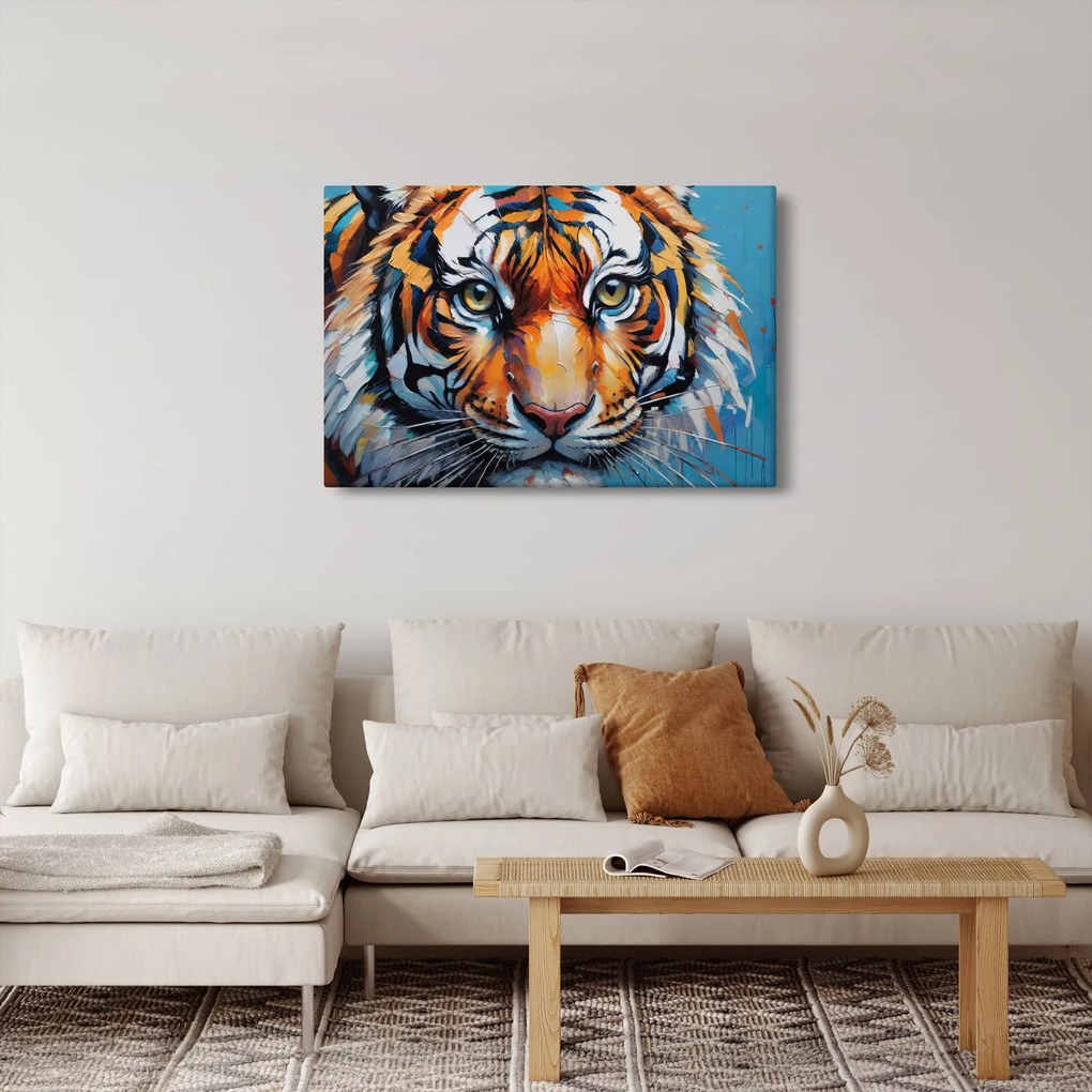 Kép - Tigris látképe, festmény (90x60 cm)