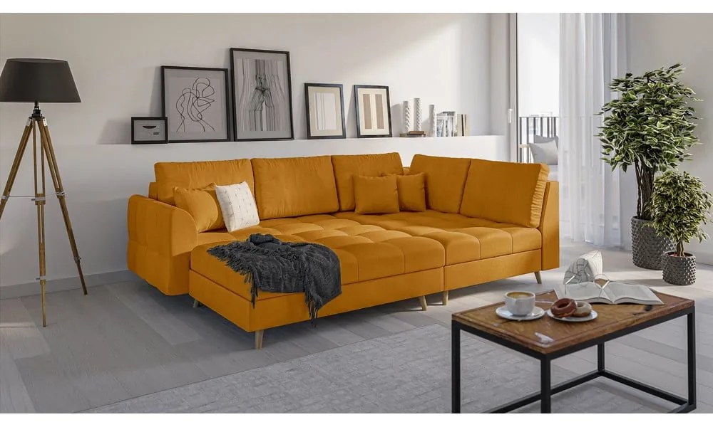 Mustársárga lábtartó Ariella – Ropez