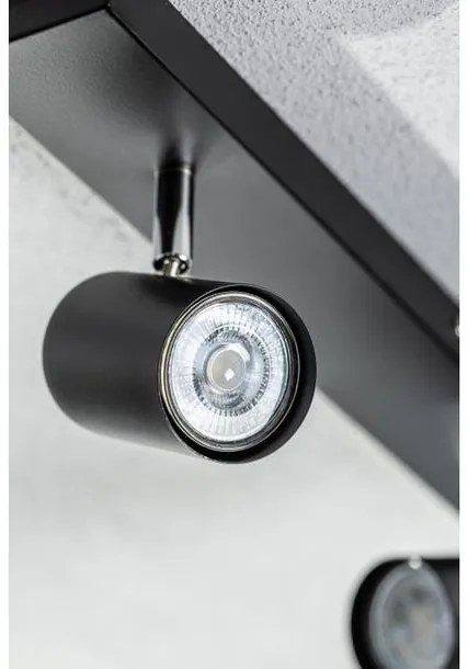 Lámpa Mennyezeti lámpatest VENETO, IP20, max. 20W, 4 x GU10, kör, fekete