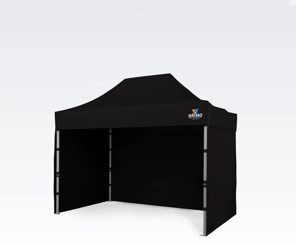 Profi piaci sátor 2x3m ALU EXCLUSIVE (3 oldalfal) - plusz 3 oldalfal - Fekete