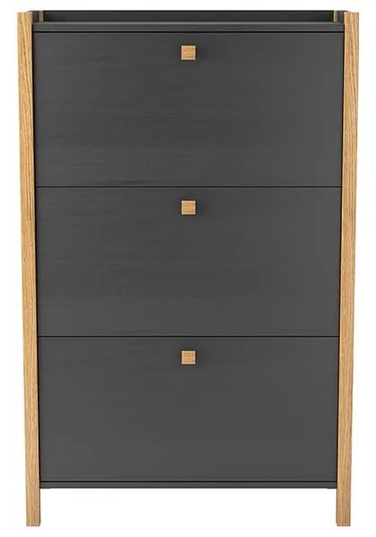 Bode sötétszürke cipősszekrény, három fiókkal - Woodman