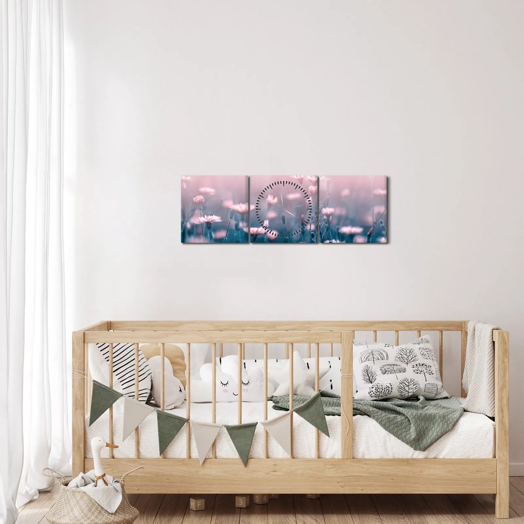 Az erdei növények képe (órával) (90x30 cm)