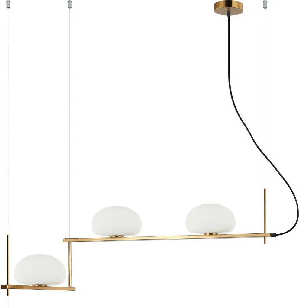 Italux modern függeszték kernio sárgaréz opál itxpnd-357783-bro+w