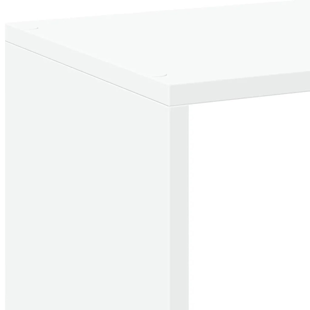 fehér szerelt fa térelválasztó könyvespolc 102x29x103,5 cm