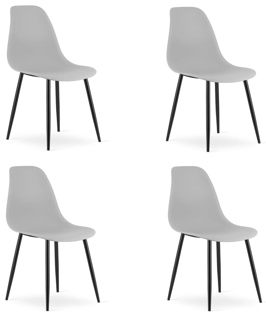 AKCIÓ Világosszürke OSAKA szék fekete lábakkal II. osztály