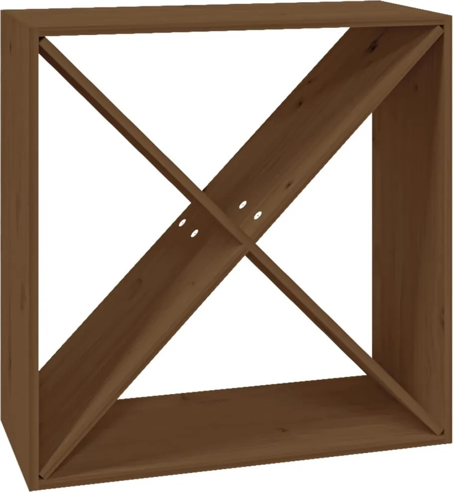 vidaXL mézbarna tömör fenyőfa borszekrény 62x25x62 cm