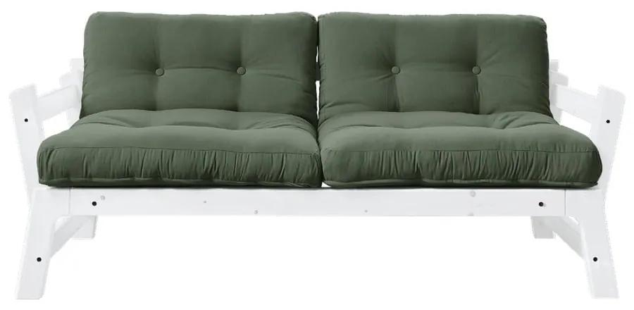 Step White/Olive Green zöld kinyitható kanapé - Karup Design