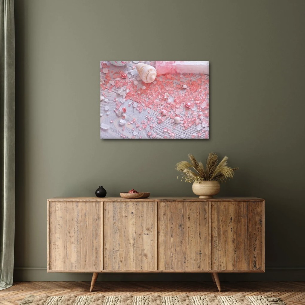 Kép - Tengerparti hangulat rózsaszín árnyalatokban (70x50 cm)