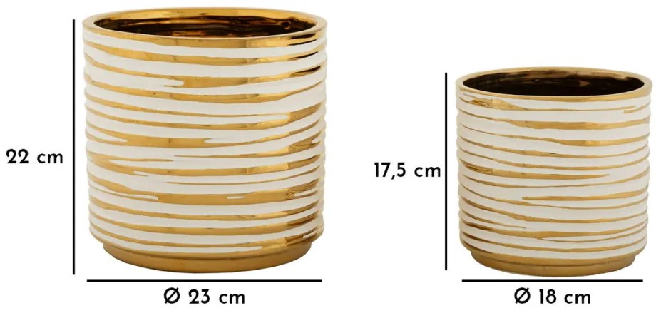 Vázatartó virágkészlet 2 db ø 23x22-18x17,5cm