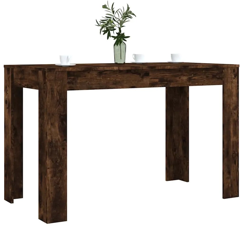 Füstös tölgy színű szerelt fa étkezőasztal 120 x 60 x 76 cm