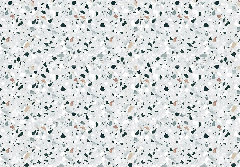 Terrazzo Tapéta Terrazzo Absztrakt szürke-bézs modern 254x184 +ragasztó