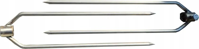 Rozsdamentes acél dupla tüske csirke és hús nyársra rögzítéséhez