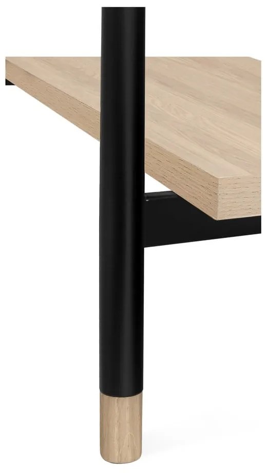 Natúr színű dohányzóasztal tölgyfa dekoros asztallappal 60x120 cm Jugend – Woodman