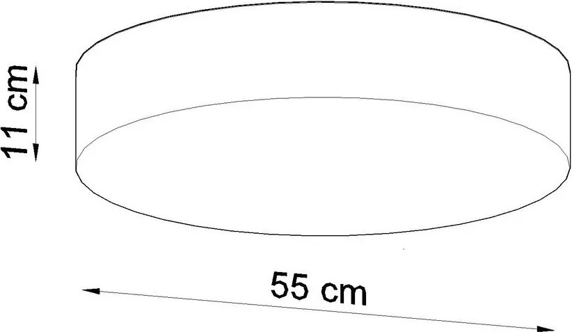 Ezüstszínű mennyezeti lámpa ø 55 cm Atis – Sollux