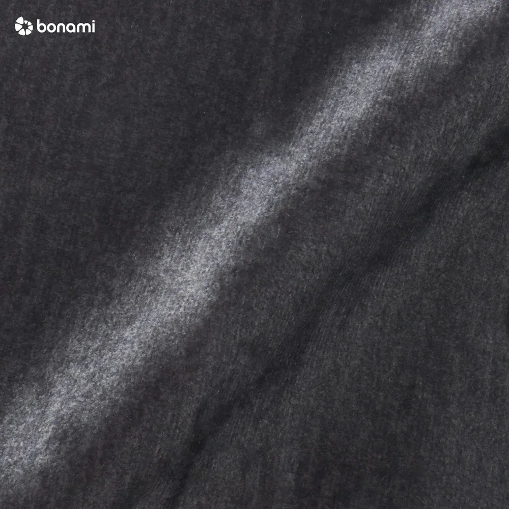 Sötétszürke bársony kinyitható-tárolóhelyes sarokkanapé (bal oldali-L alakú) Laurence – ELTAP