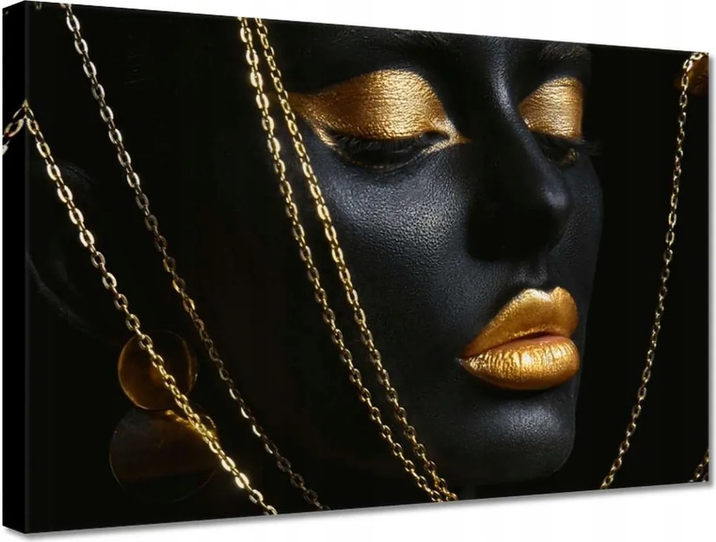 Vászonkép 30x20 Arannyal bevont fej