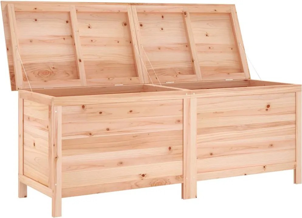 vidaXL tömör fenyőfa kerti tárolóláda 150x50x56,5 cm