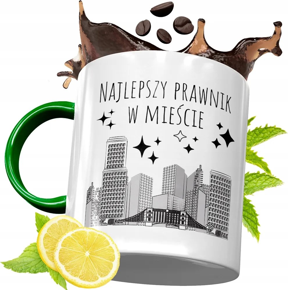 Zöld Bögre Ügyvédnőnek Ajándék, fényképes nyomattal