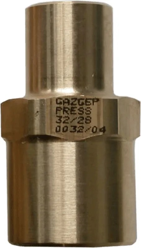 PEO átmeneti idom, acél-réz, press, DN20-22