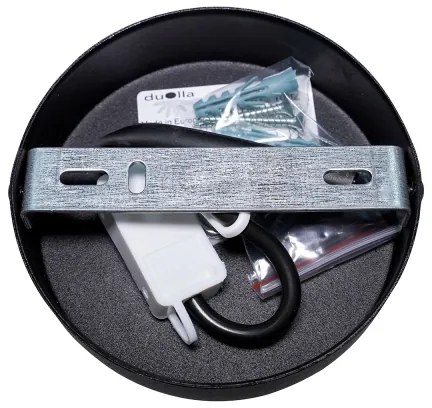 Duolla - Mennyezeti lámpa DUO 1xE27/40W/230V átm. 40 cm fekete/arany